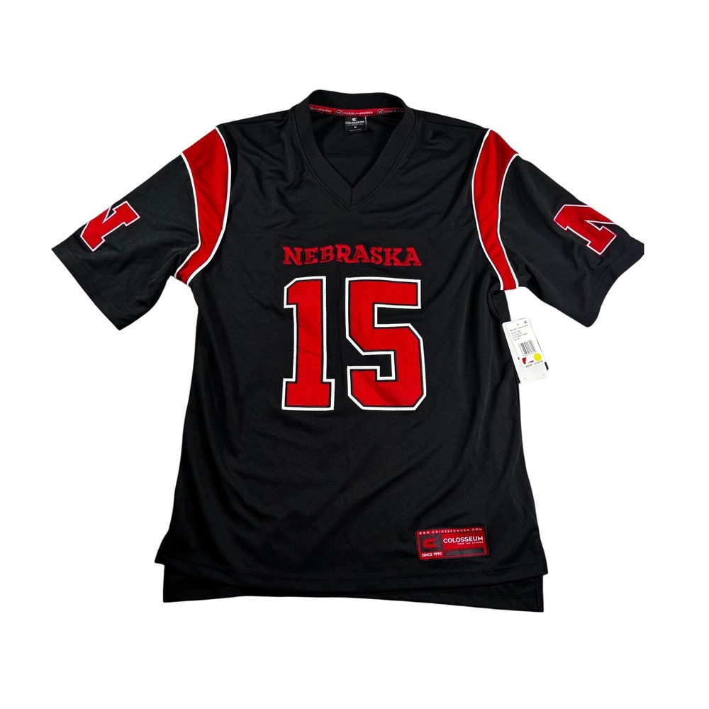 Colosseum Nebraska Cornhuskers Dylan Raiola 15 NIL Football Jersey Black Mens M